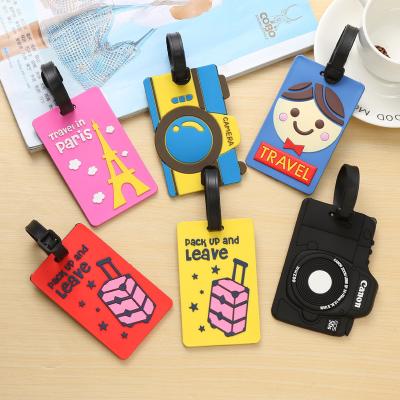 China Food Grade Silicone Travel Luggage Tags Unique Identify Labels for Men and Women for sale