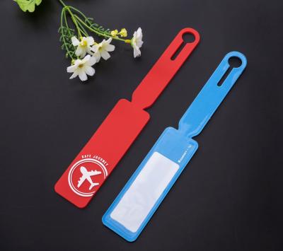 China Cartoon and Modern Design Silicone Luggage Tag with Privacy Name ID Card BPA Free for sale