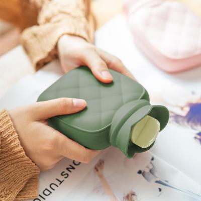 China Soft Rubber Hot Water Bottle With Cover 2 Liter Hot Water Bag For Menstrual Cramps Back Pain Relief for sale