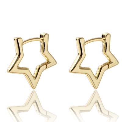 China TRENDY European and American fashion stars love round square earrings copper to ferry real gold earrings for sale