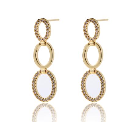 China FASHIONABLE Simple Exquisite Zircon Earrings Of European And American Fashion Long Earrings for sale