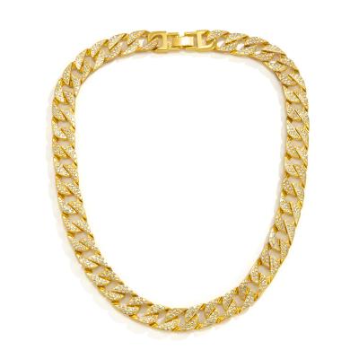 China Vintage Wholesale Daikin Simulation Chain Gold Plated Cavity Personality Clavicle Hip Hop Chain Necklace for sale