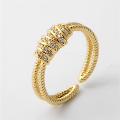 China Ring Copper Zircon Ring simple European and American FASHIONABLE for sale