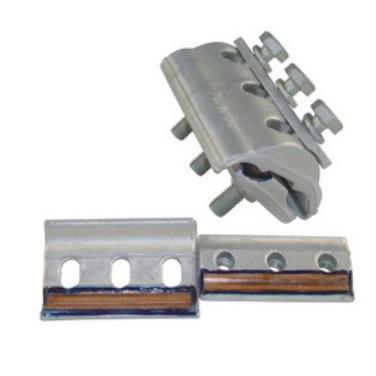 China Link A Bare Conductor Exported Type Aluminum Parallel Groove Flange Connector for sale