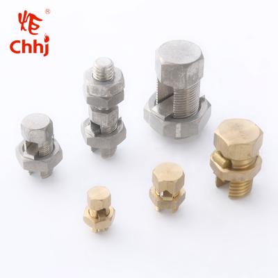 China Overhead Power Line Fittings T/J Brass&Copper Split Bolt Connector / Tap Connector for sale