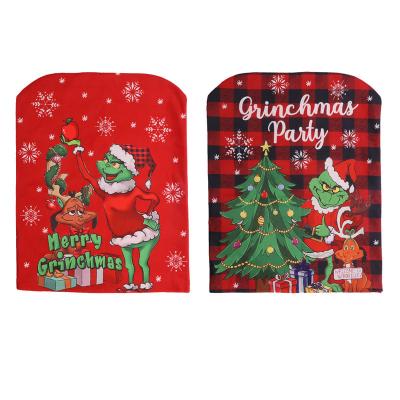 China Europe Christmas Grinch Monster Green Jay Chair Cover for sale