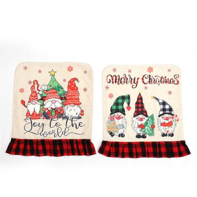 China Europe Christmas Decorations Scene Dress Props Faceless Doll Chair Canvas Cover for sale