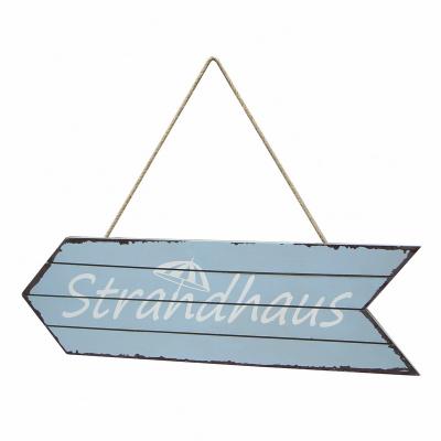 China Mediterranean Style Arrow Sign Europe Welcome Sign Bar Wall Hanging Hanging Decoration for sale