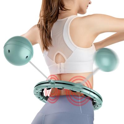 China Fitness Exercise Auto-rotating Flexible Plastic Gym Fitness Detachable Slimming Adult Ring Magnetic Hula Hoops. for sale