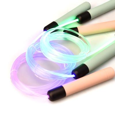 China Plastic Skipping Rope Led Lights For Exercise Glow In The Dark Fitness Jump Rope For Kids Adults for sale