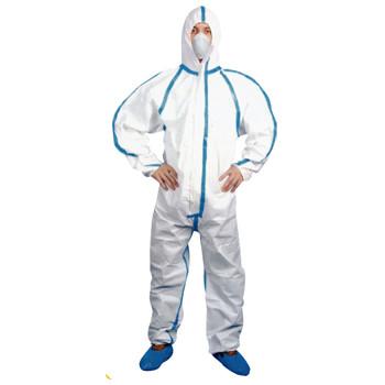 China Chemical Resistant Type 4/5/6 Disposable Paint Suit With Hood / Knee Pad for sale