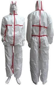 China Tear Resistant Clean Room Bunny Suit Anti - Shrink With Adhesive Sealed Tape for sale