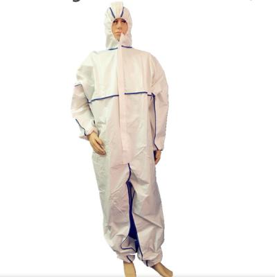 China Breathable Dustproof White Disposable Paint Suit With Hood / Elastic Wrist for sale