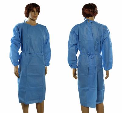 China Blue Patient Disposable Isolation Gowns Non Woven M-XXL Size With Free Samples for sale