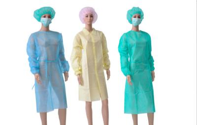 China Non Woven Anti - Blood PP Disposable Isolation Gowns Hospital Patient Gown for sale