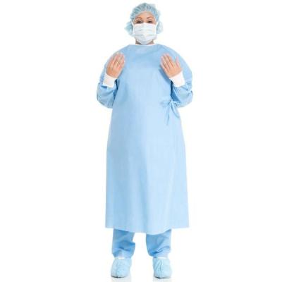 China Breathable Disposable Medical Isolation Gowns S-3XL Size With Tie On Collar And Wais for sale