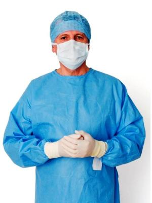 China CE FDA ISO13485 Disposable Isolation Gowns Breathable With Round Cuff Neck for sale