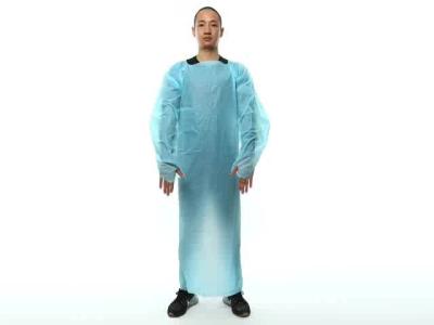 China Waterproof 100% CPE Disposable Surgical Gowns Blue / Green / White Color for sale