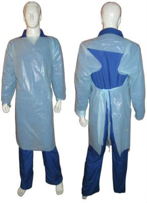 China Soft Long Sleeves Disposable Isolation Gowns 100% Chlorinated Polyethylene CPE for sale