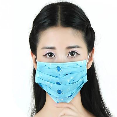 China Personal Safety Daily Disposable Face Mask Printed Dust Proof With Spunlace / Spunbond for sale