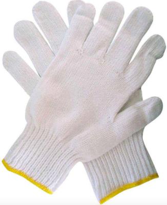 China Soft Breathable Cotton Knit Work Gloves , White Industrial Hand Gloves for sale