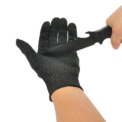 China Cut Resistant Hand Protection Gloves With Black Stainless Steel Wire Mesh for sale