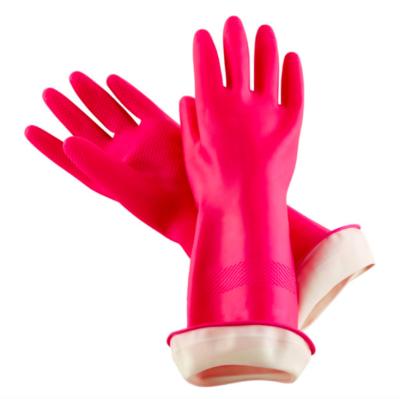 China Reusable Household Hand Protection Gloves Flock Lined Latex Gloves For Clearning for sale