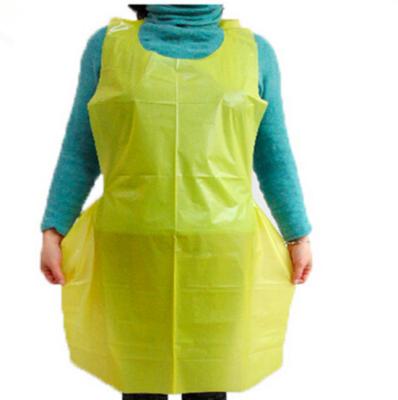 China Waterproof Disposable Plastic  Aprons Kitchen LDPE HDPE For Kitchen Hotel Cooking for sale