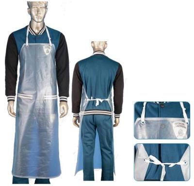 China Heavy Duty Transparent Protective Clothing Aprons 0.3mm / Customized Thickness for sale