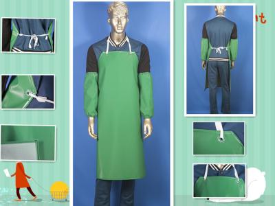 China PVC Coated Polyester Protective Clothing Aprons For Chemical Resistant for sale