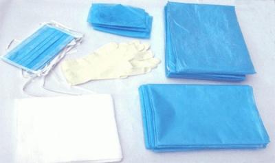 China CE / ISO9001 Hospital Disposable Medical Consumables Sterile Delivery Pack Surgical Kit for sale