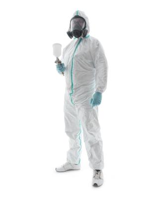 China Disposable Painters Coveralls Home Depot , One Time Painting And Decorating Overalls  for sale