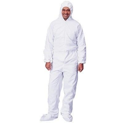 China CE CAT 3 White Painters Coveralls , Unisex Type 5 Disposable Coveralls for sale