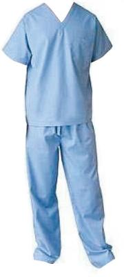 China SMS/PP Medical Uniform Disposable Scrub Suits With Short Sleeve Shirts+Pants for sale