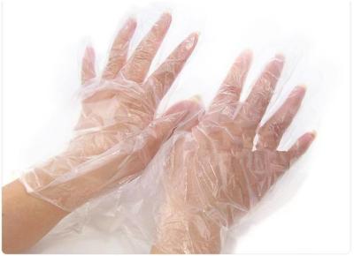 China Transparent / Blue Disposable Poly Gloves Food Service PE Medical Protective for sale