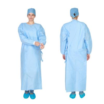 China Protective SMS Surgical Gown Disposable Medical Supply Isolation Gown for sale