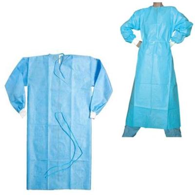 China Single Use Disposable Hospital Gowns Sterile / Non Sterile With Blue Color for sale