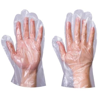 China Waterproof HDPE PE Disposable Food Preparation Gloves Smooth / Embossed Surface for sale