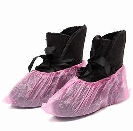 China PP PE Coating Water Resistant Shoe Covers Protective Nonwoven Anti Skip for sale