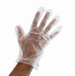 China Safe Healthy Breathable Disposable Plastic Gloves Smooth Surface Transparent Color for sale