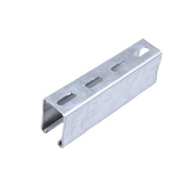 China Solar Steel Brackets 41X41 / 41X52 Solar Support Perforated Solar Panel Brackets Slotted Steel Purlins C Channel Unistrut for sale