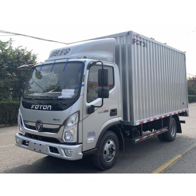 China Foton brand 3360mm wheelbase van White drive cargo truck for transport goods 4140x2100x2100mm for sale