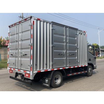 China china foton used WHITE 4X2 GRAY Low price van box truck cargo 4140x2100x2100mm for sale