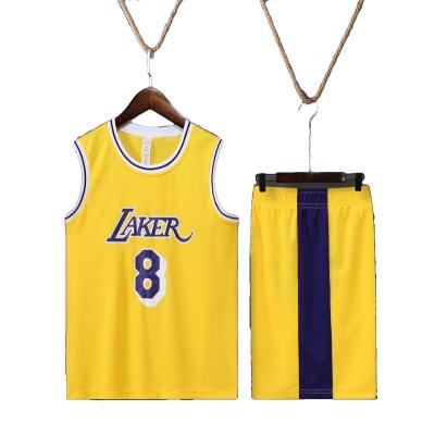 China A breathable best-selling quick-dry N.B Latest Kids Basketball Suit Kobe 8# Kids Suit. - for sale