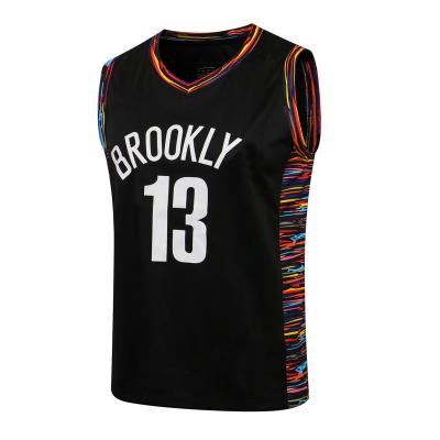 China Breathable High Quality Men's Quick Dry V-Neckline Takes No. 10 Basketball Black Net Uniform. 13 (hot pressed) for sale