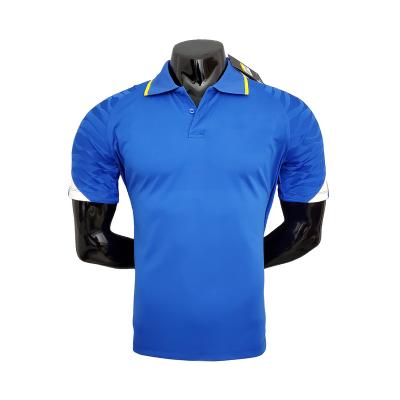 China New high quality men's breathable Barcelona quick-drying the same blue men's polo shirts custom made POLO for sale