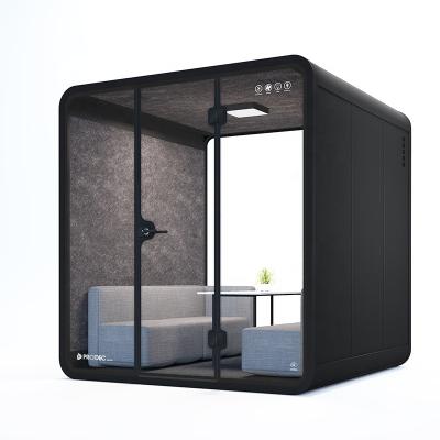 China Adjustable (height) New Acoustic Booth Movable Silence Booth with Ventilation System for Office Phone Booth and home for sale