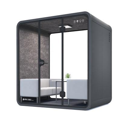 China Soundproof (Height) Meeting Booth Private Office Phone Pod Acoustic Soundproof Booth Adjustable Studio Booth for sale