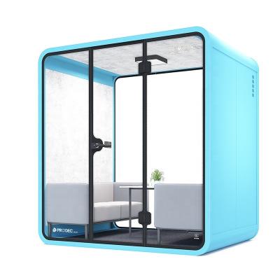 China Mobile Silence Booth (Height) Adjustable Acoustic Booth With Ventilation System For Office Phone Booth for sale