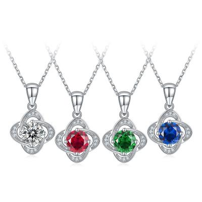 China CLASSIC JS04O Dwelling Fine Jewelry Wholesale Colorful Diamond Women Necklace Custom Silver Moissanite Pendant for sale